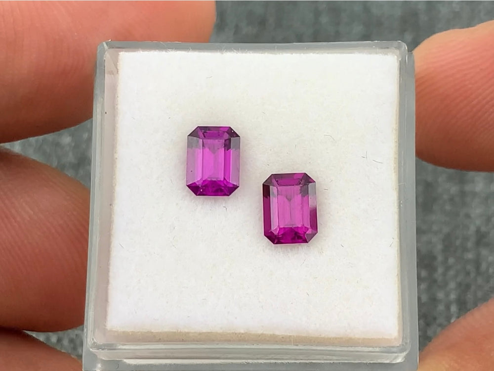 1.59 ctw. Purple Garnet Pair